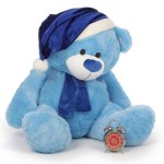 Blue 5 Feet Special Christmas Teddy Bear with muffler